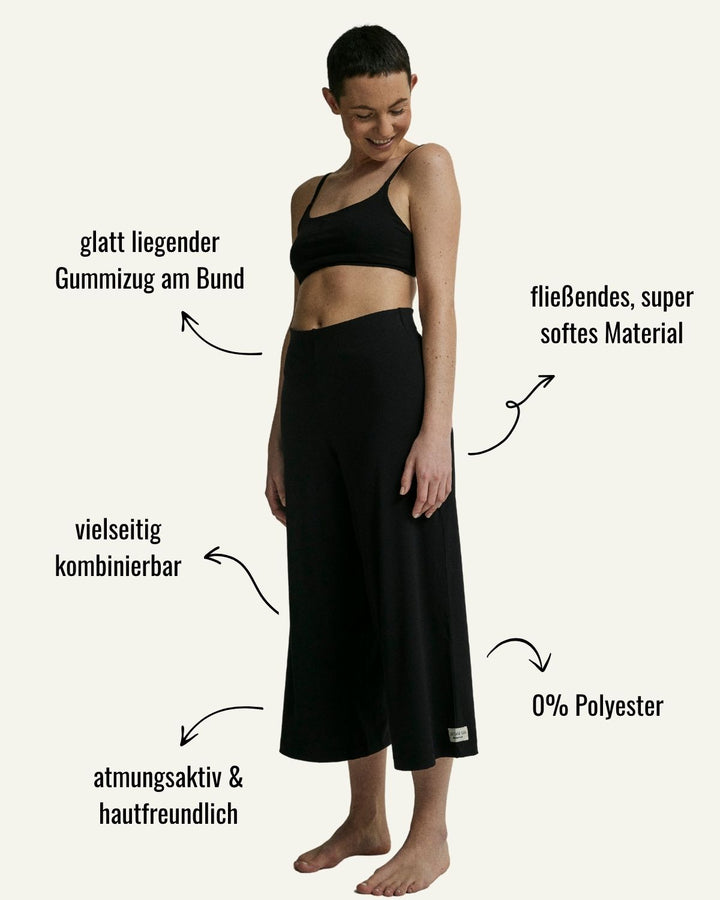 CROPPED WIDE LEG PANTS