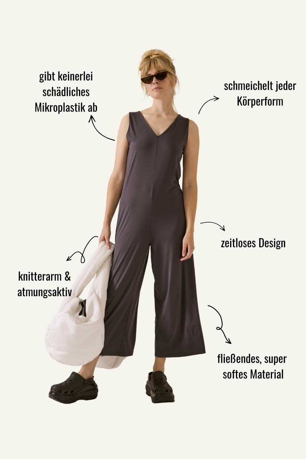 YOGA JUMPSUIT stone grey