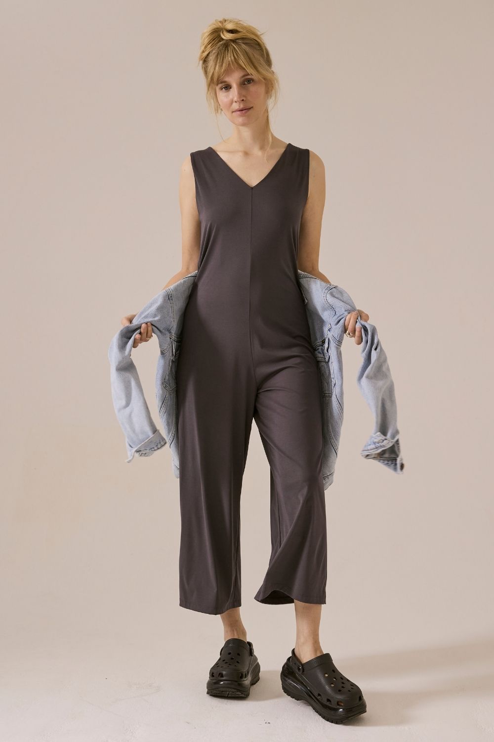 YOGA JUMPSUIT stone grey